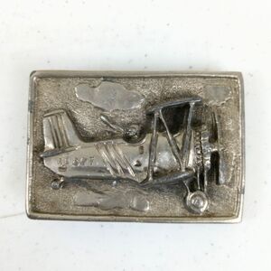 Vintage Bi Plane Belt Buckle 1978 by Instyle RB 807 Airplane 1233